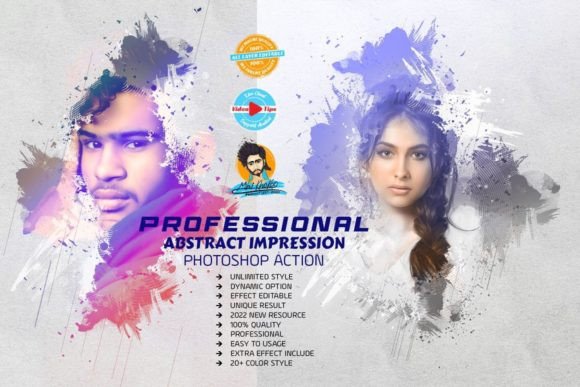 Download Abstract Impression Photoshop Action - Impression Collection